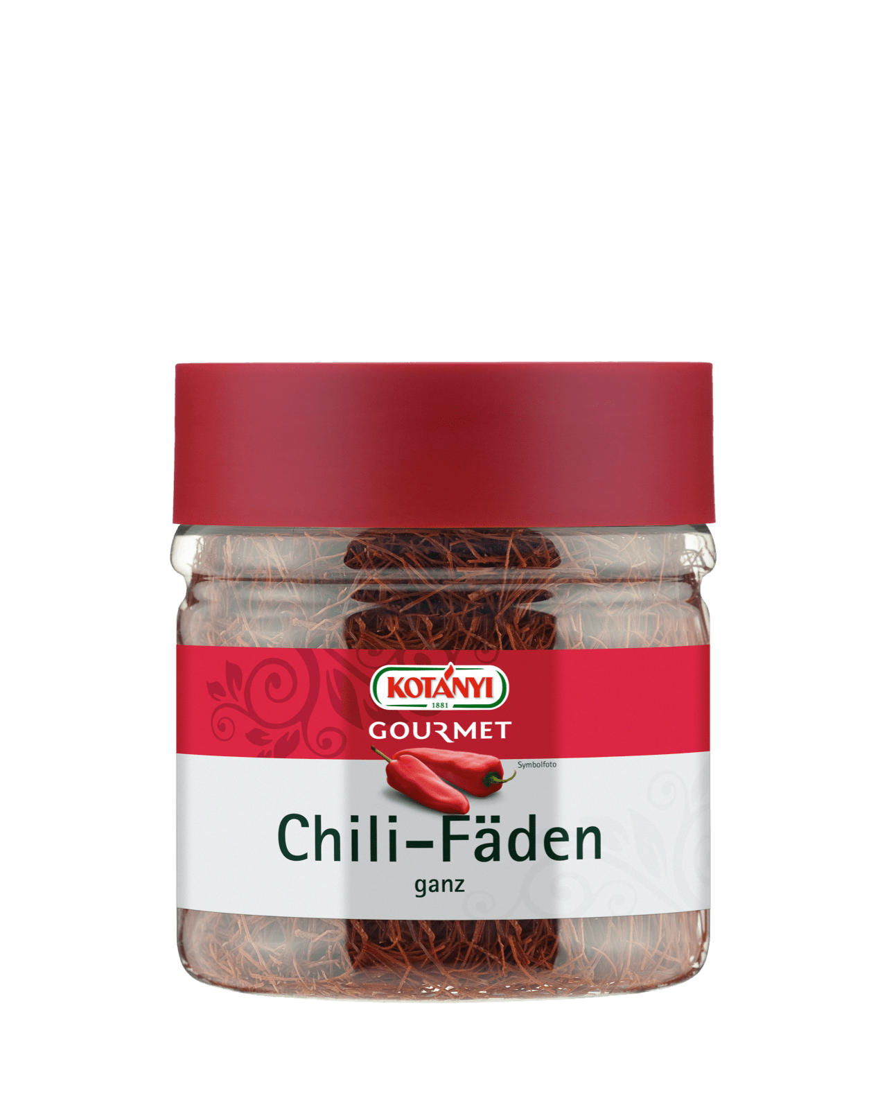 Kotányi Gourmet Chili Fäden ganz in der 400ccm Dose