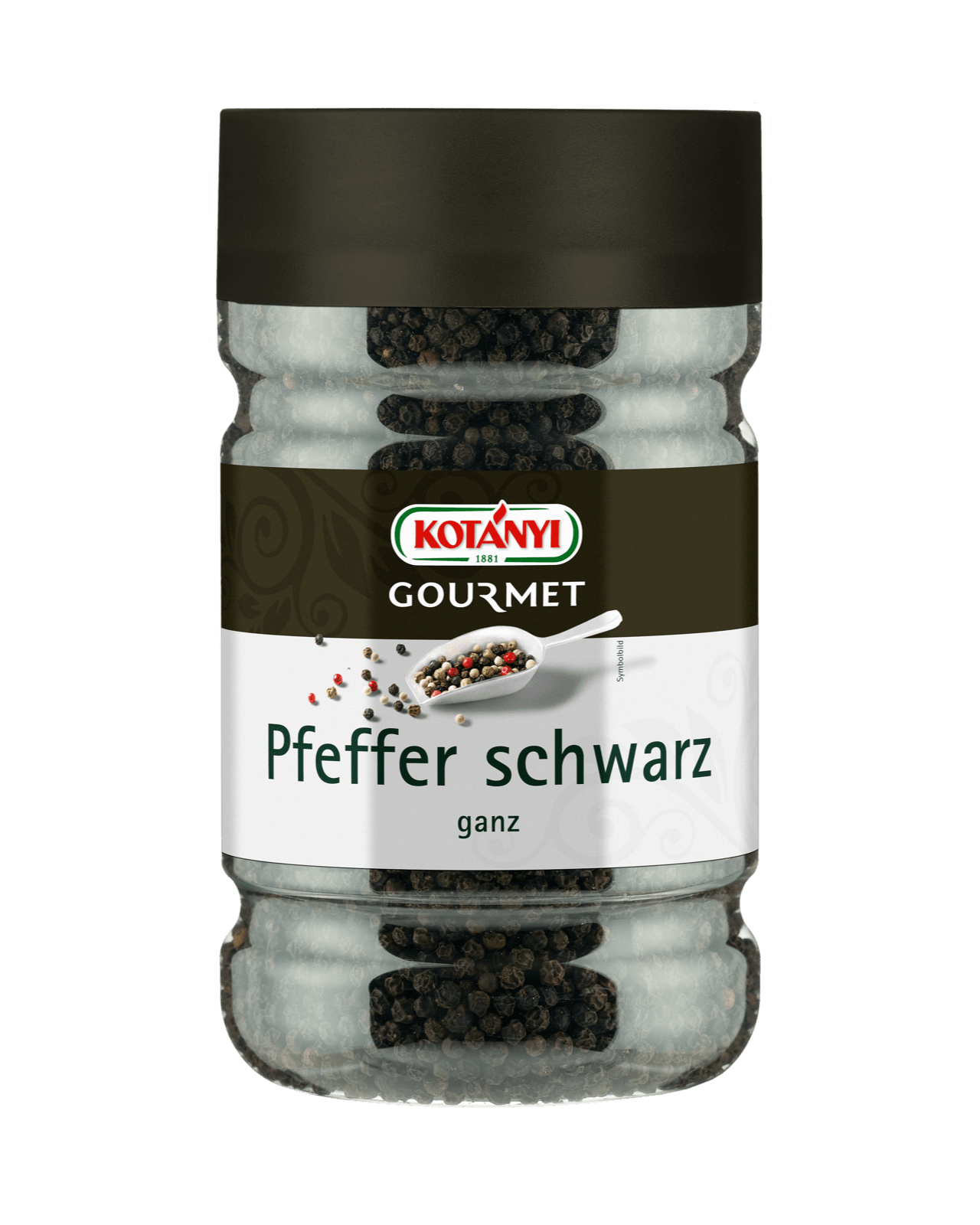 Kotanyi Gourmet Pfeffer schwarz ganz in der 1200ccm Dose