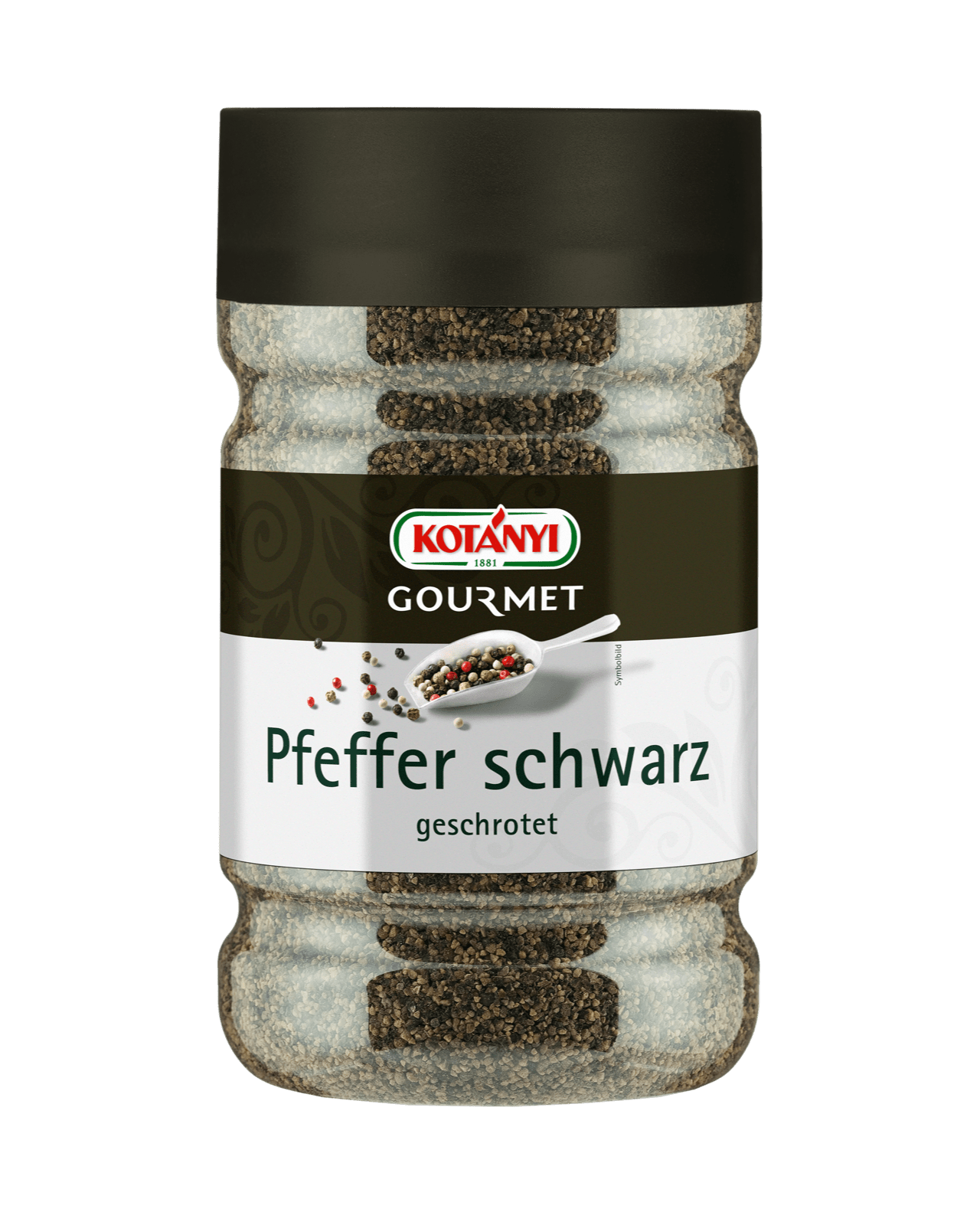 Kotányi Gourmet Pfeffer schwarz geschrotet in der 1200ccm Dose