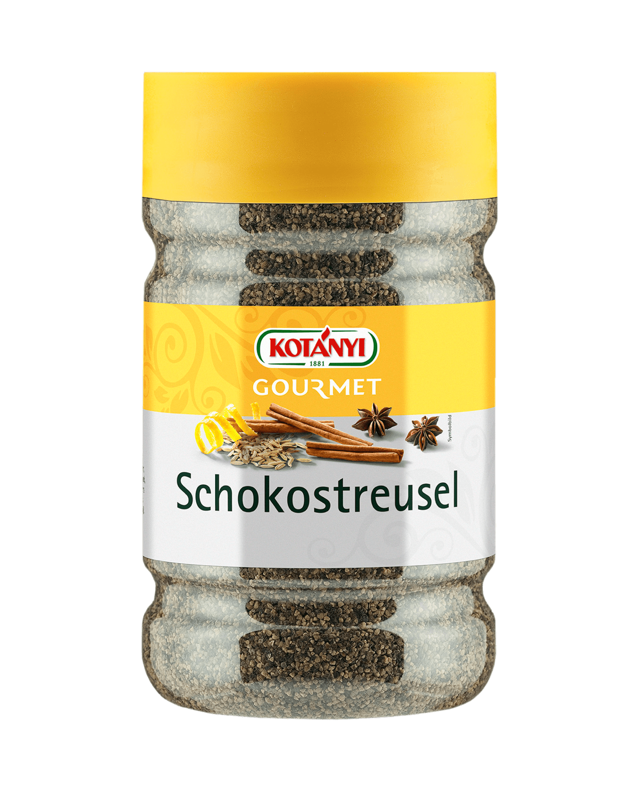 Kotányi Gourmet Schokostreusel in der 1200ccm Dose