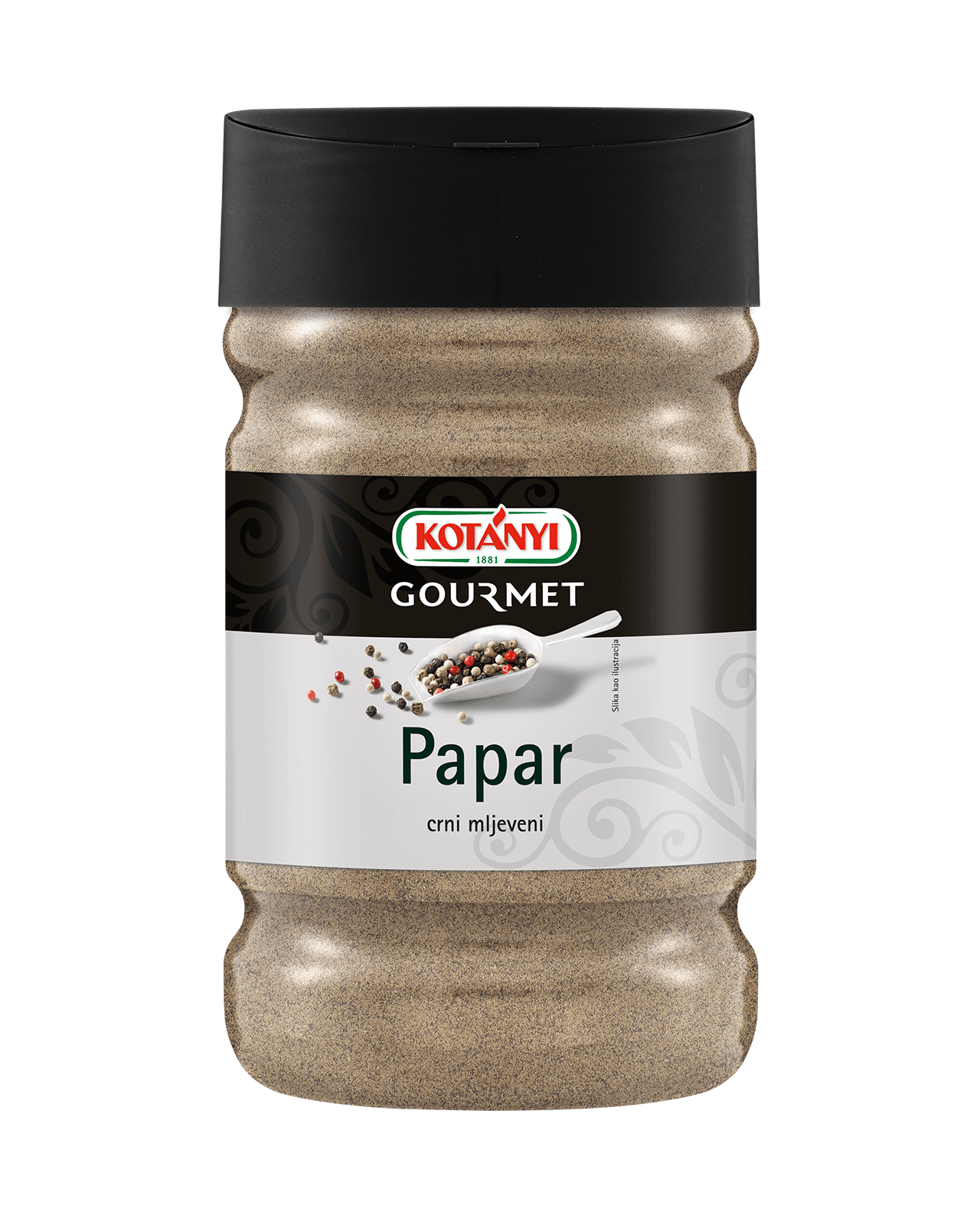 9001414024591 245908 Kotanyi Black Pepper Ground Can 1200 Ccm Can Hr Mono Mono Pfeffer Pepper Fs