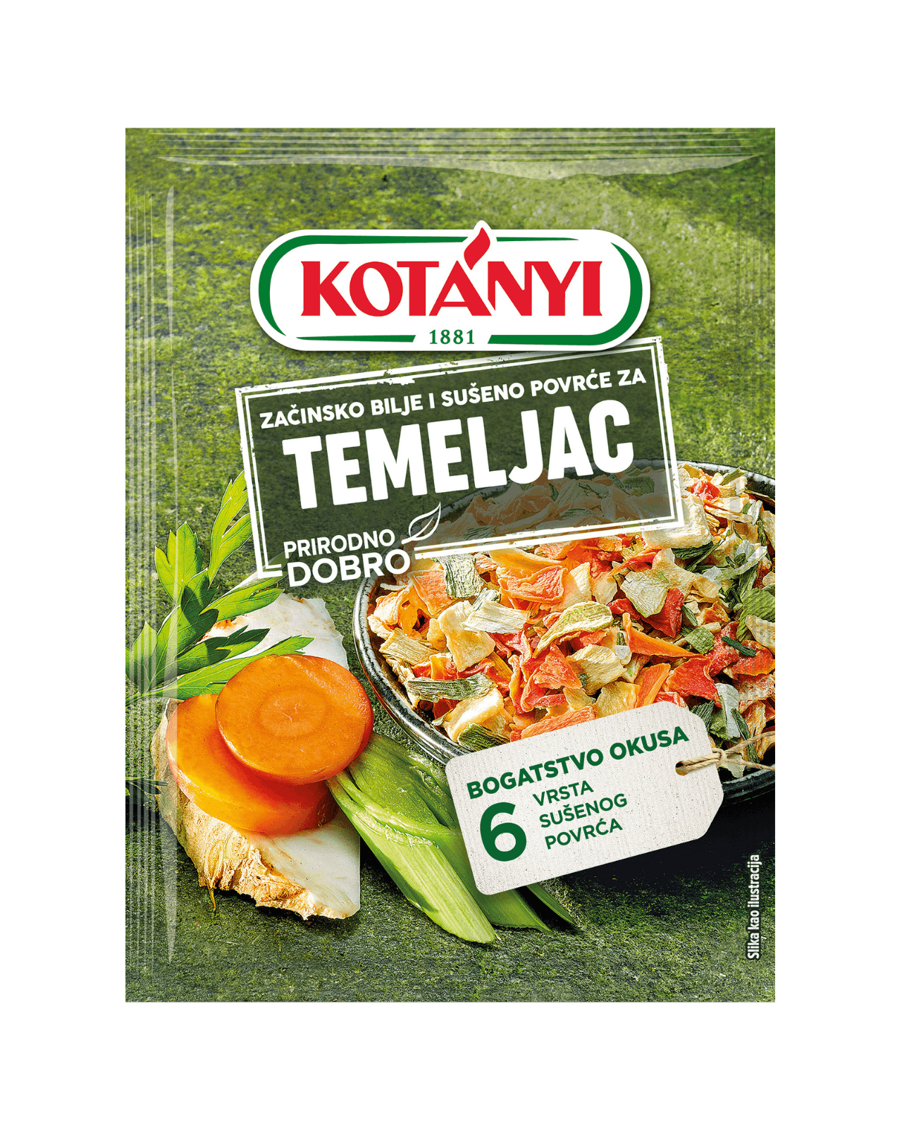 9001414015551 155508 Kotányi Zeleno Za Juhu Mješavina Povrća I Začina Hr Pouch Vs