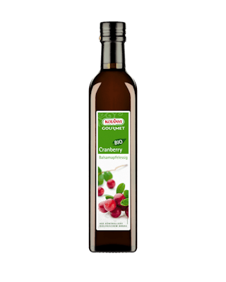 Kotányi Gourmet Bio Cranberry Balsamapfelessig in der 500ml Flasche