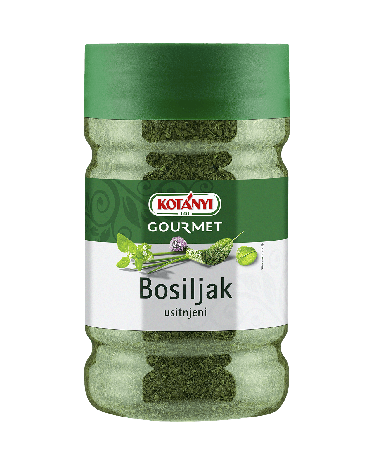 240608 Kotanyi Bosiljak Usitnjeni B2b Jar 1200ccm