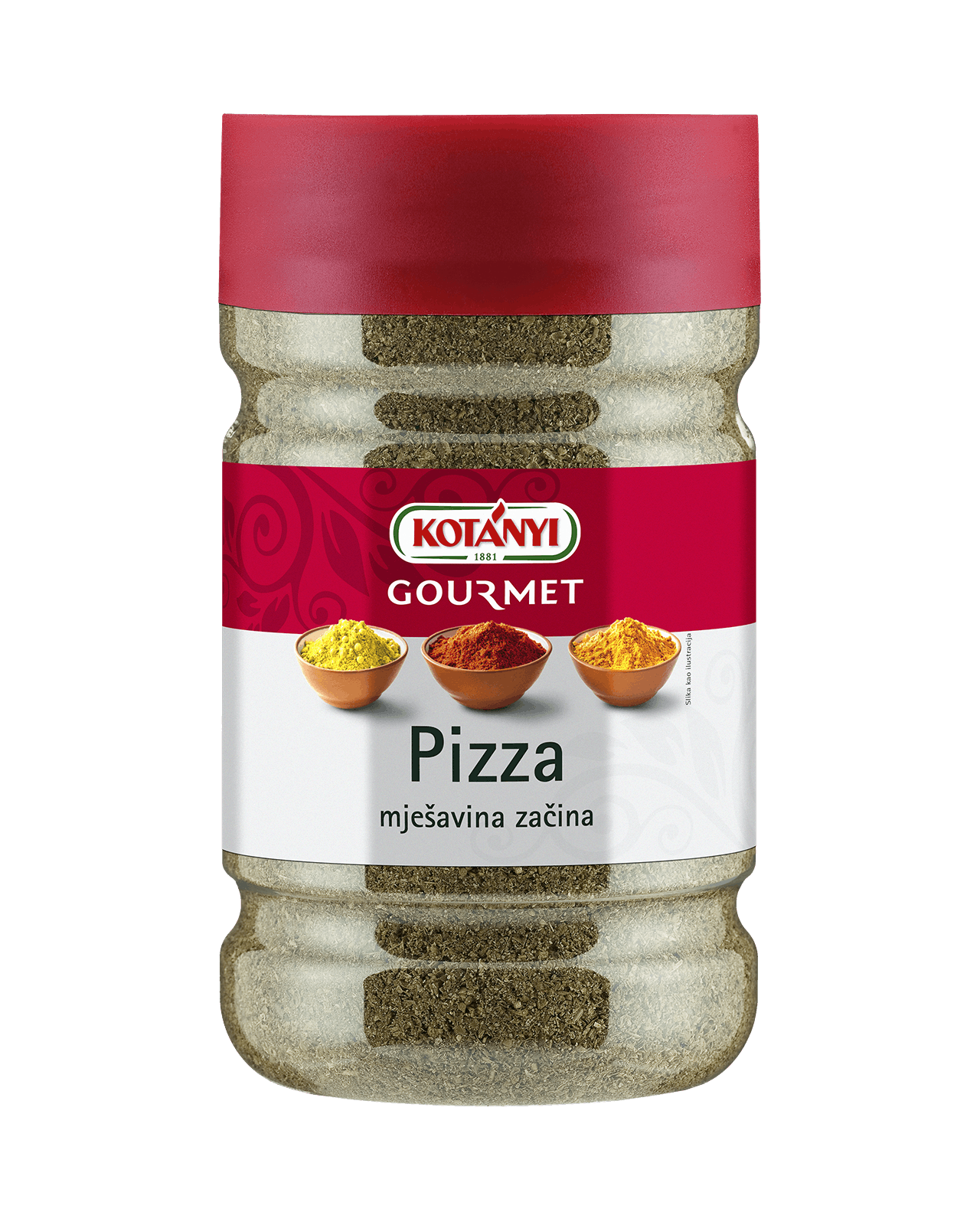 246708 Kotanyi Pizza B2b Jar 1200ccm