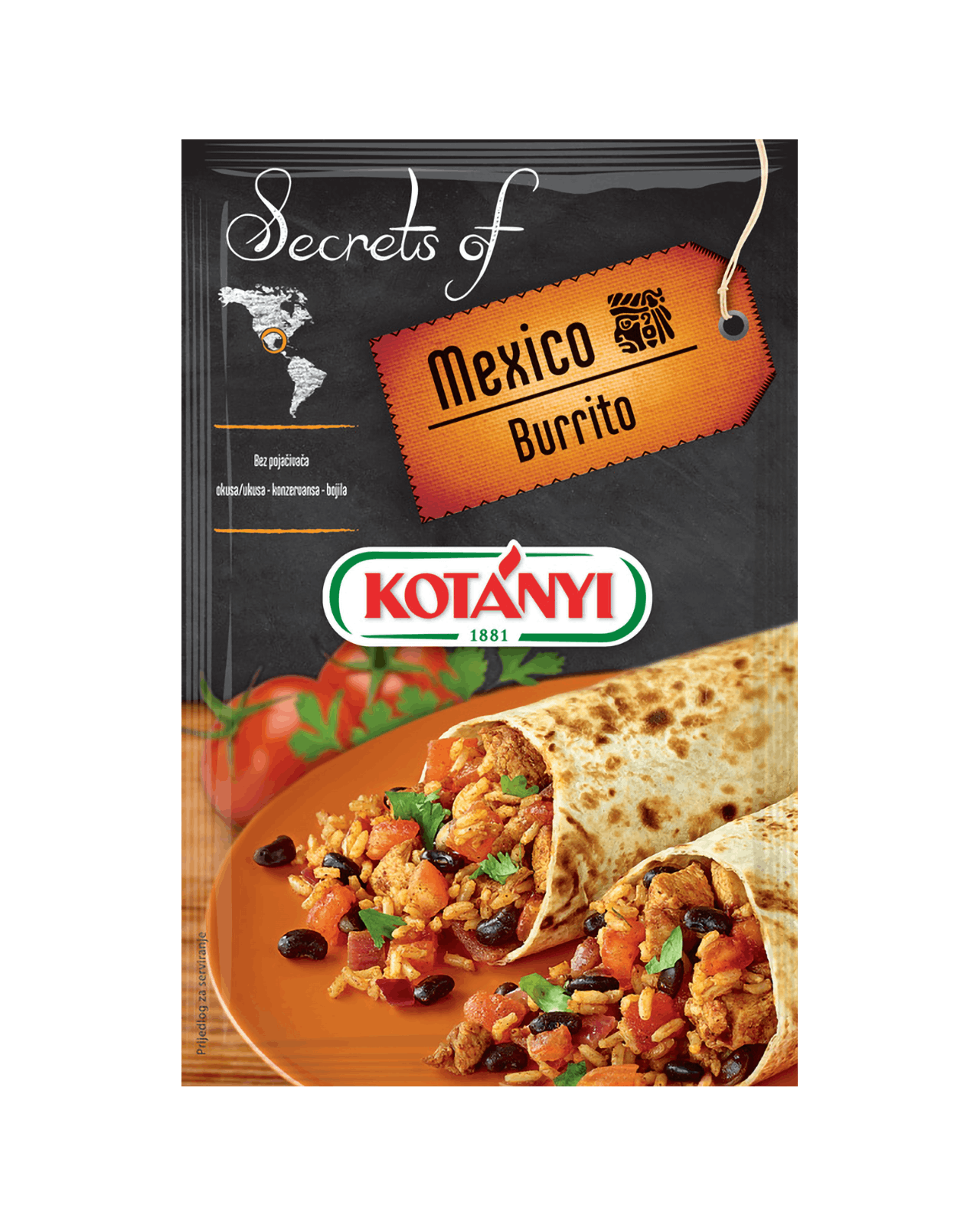 350008 Kotanyi Secrets Of Mexico Burrito B2c Pouch
