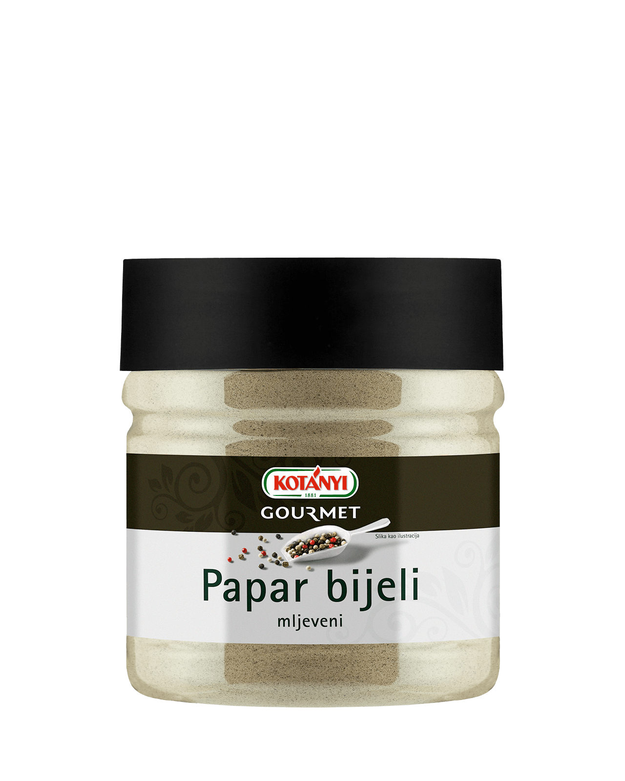 737108 Kotanyi Papar Bijeli Mljeveni B2b Jar 400ccm