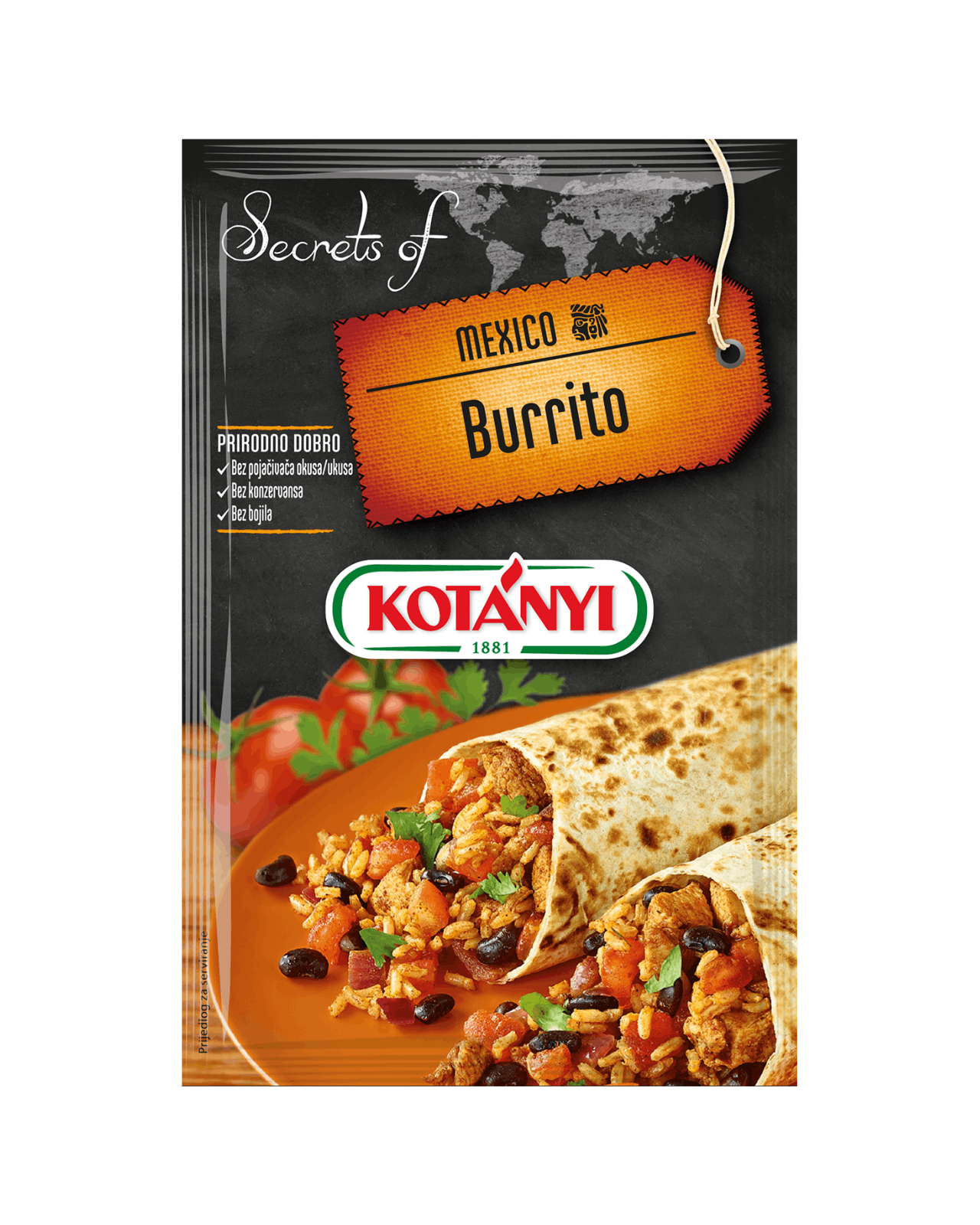 350008 Kotanyi Secrets Of Mexico Burrito B2c Pouch