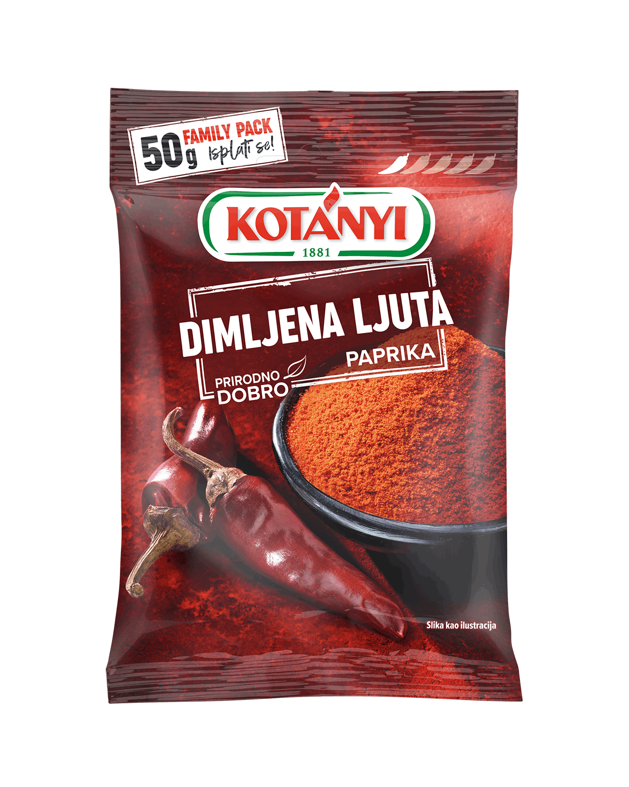9001414804773 047708 Kotányi Dimljena Paprika Ljuta Mljevena Hr Pouch Vs