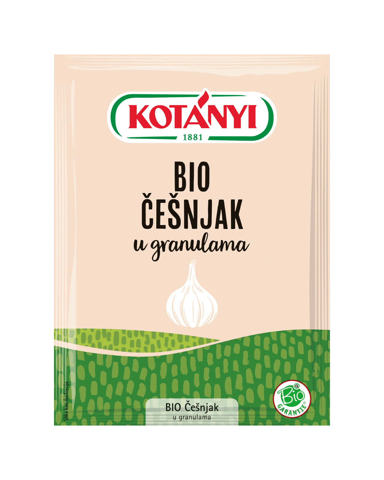 9001414343500 435008 Kotányi Bio Cesnjak Hr Glass 100ml Vs
