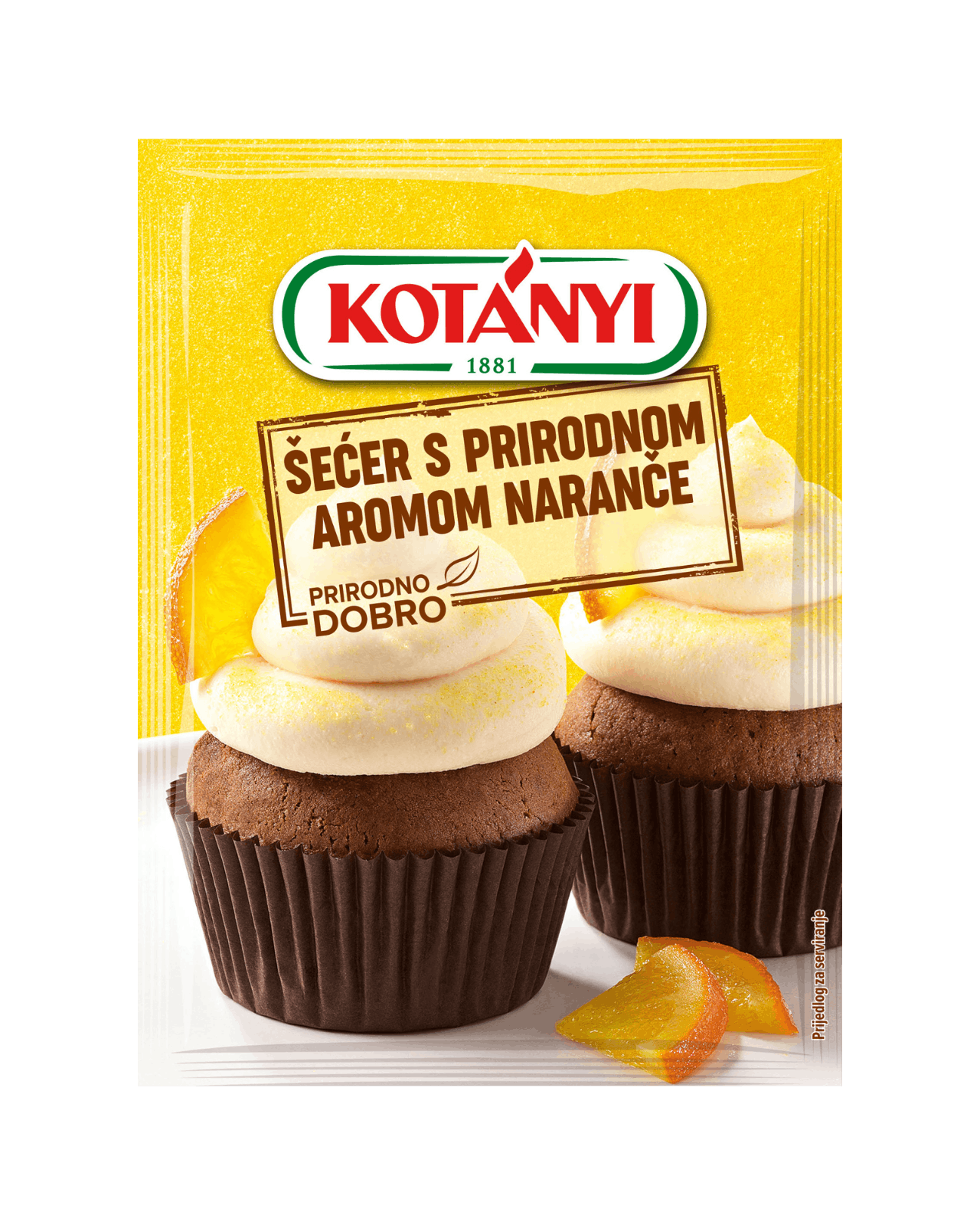 9001414711811 118108 Kotányi Šećer s prirodnom aromom naranče Hr Pouch Vs