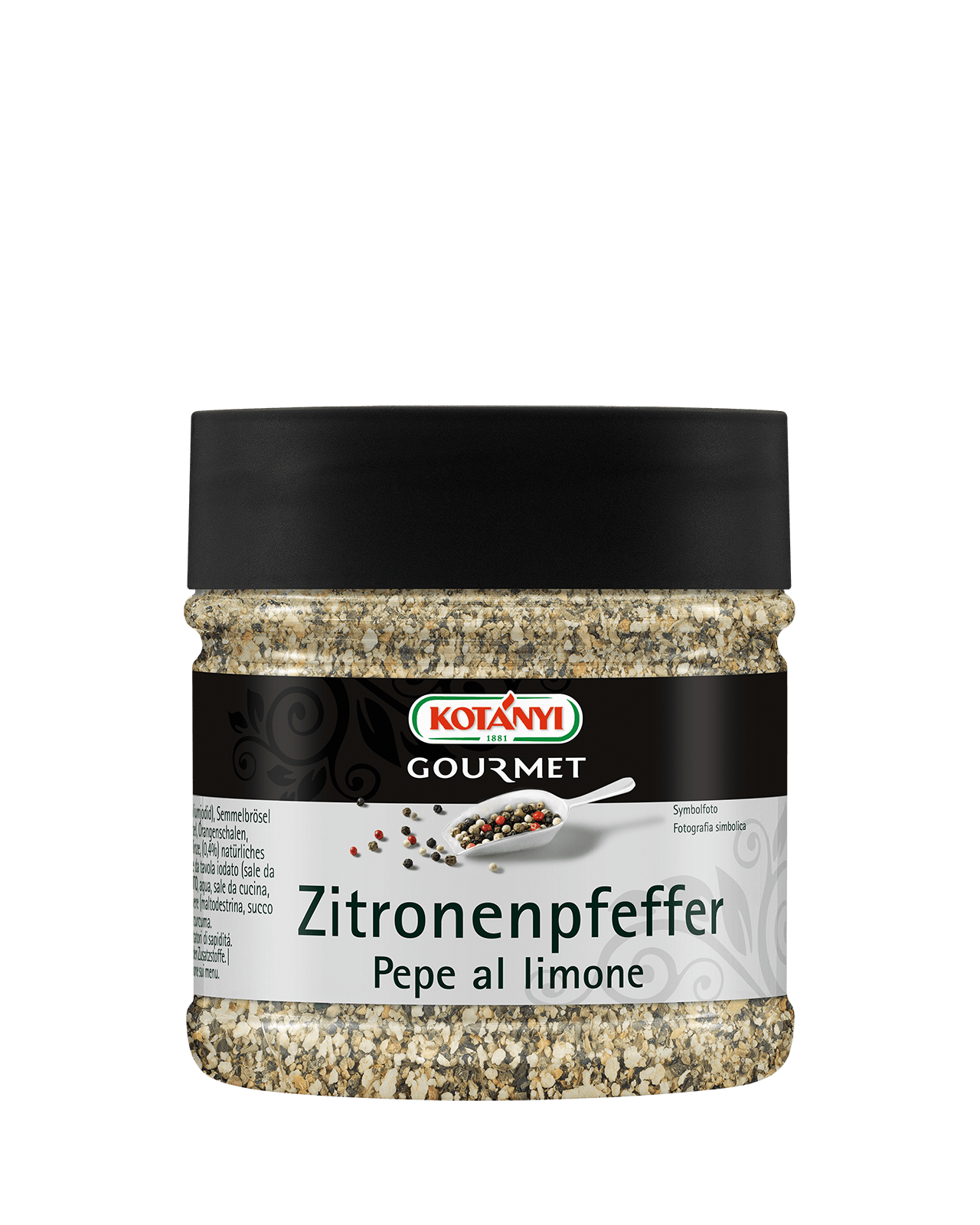 9001414573358 733514 Kotanyi Lemon Pepper Can 400 Ccm Can De Mono Mono Pfeffer Pepper Fs