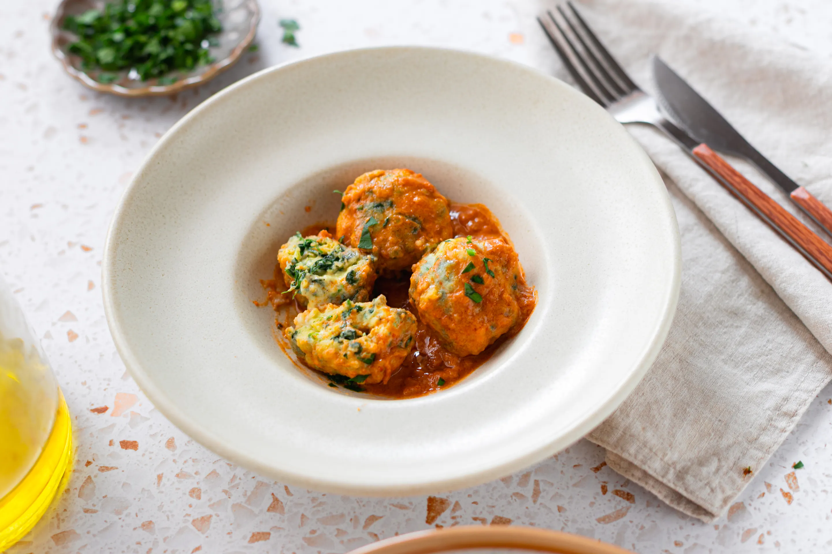 Ricotta And Spinach Gnudi